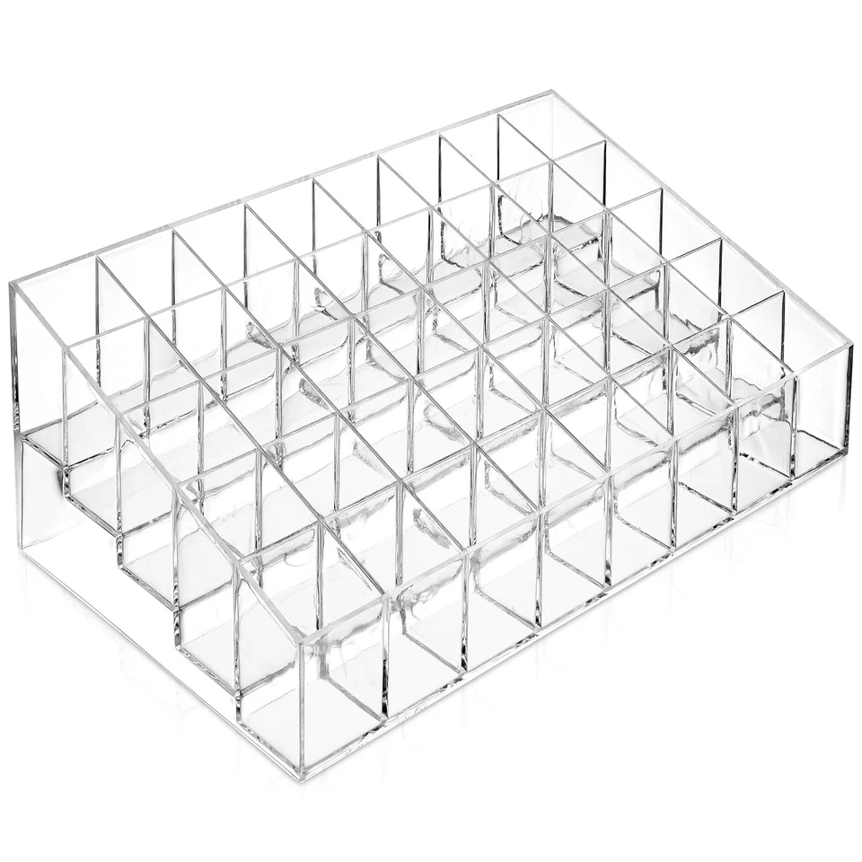 40 Slot Acrylic Lipstick Organizer Stand Cosmetic Display Makeup Case Clear