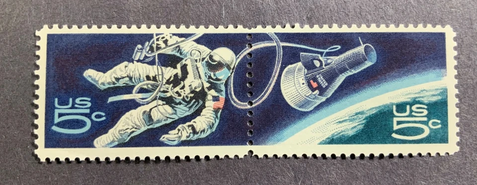 US STAMPS 1331-32 Accomplishments in Space 5c PAIRS MINT NH OG FREE SHIP - Image 1 of 1
