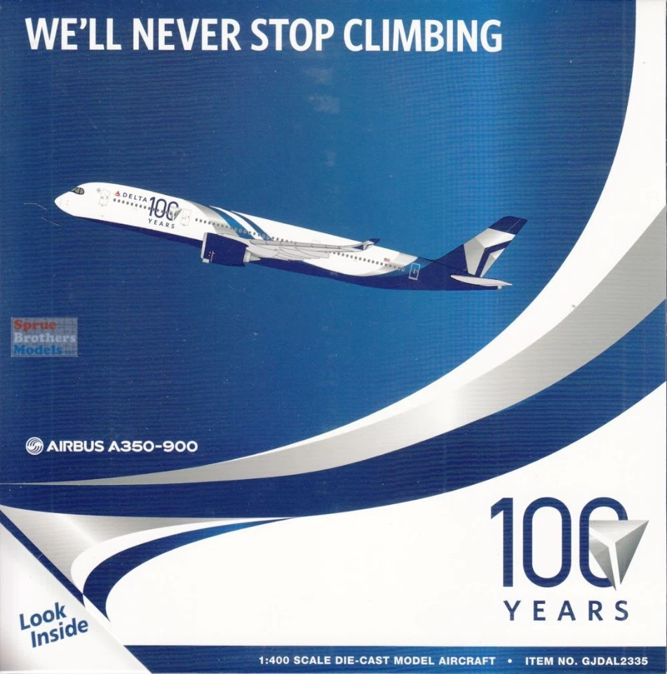 GeminiJets 1 400 Delta Air Lines Airbus A350-900 "100 Years" GJDAL2335 IN STOCK