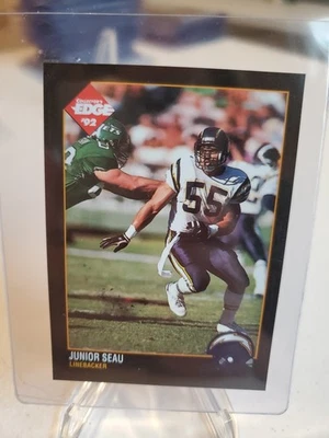 Collector's Edge 1992 primera edición Junior Seau San Diego Chargers #149 Foto 1 de 2