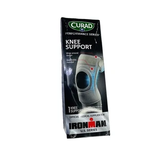 Knee Support Wrap Curad Performance Series Around Design Breathable Material - Picture 1 of 8