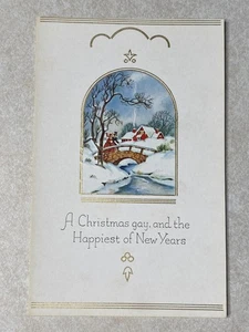 M34 Postcard A Christmas Gay, and the Happiest of New Years - Picture 1 of 2