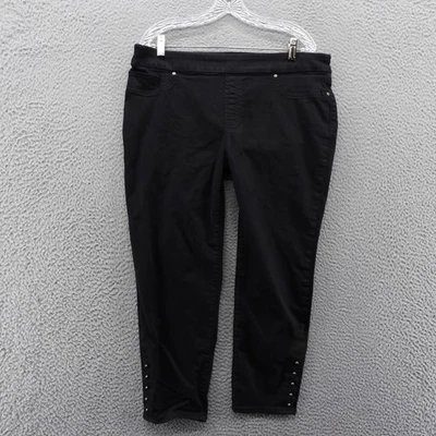 Pantalones de mezclilla Chicos negros al tobillo para mujer talla 2,5 EE. UU. 14 pequeños tachonados Foto 1 de 4