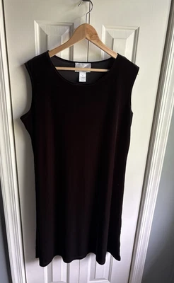 Susan Graver стиль пуловер черный бархат платье миди без рукавов размер XL - Изображение 1 из 4