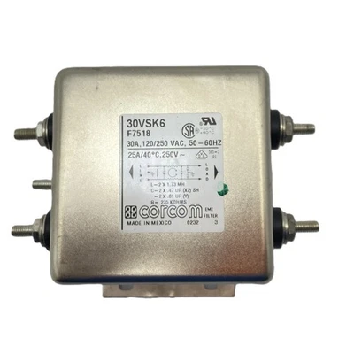 CORCOM 30VSK6 120/250V CHASSIS MOUNT POWER LINE FILTER - NEW - Image 1 of 4