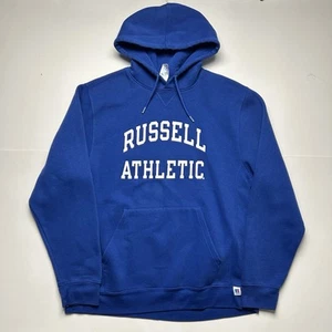 Russell Athletic Hoodie Spell Out Logo Pullover Blue White Athletic Sz XL - Picture 1 of 5