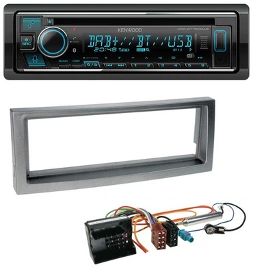Kenwood MP3 Bluetooth DAB USB CD Autoradio für Citroen C5 Peugeot 407 ab 04 grau - Bild 1 von 4
