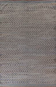 Chevron Style Wool Moroccan Handmade Area Rug 9x14 Modern Living Room Carpet - Picture 1 of 17