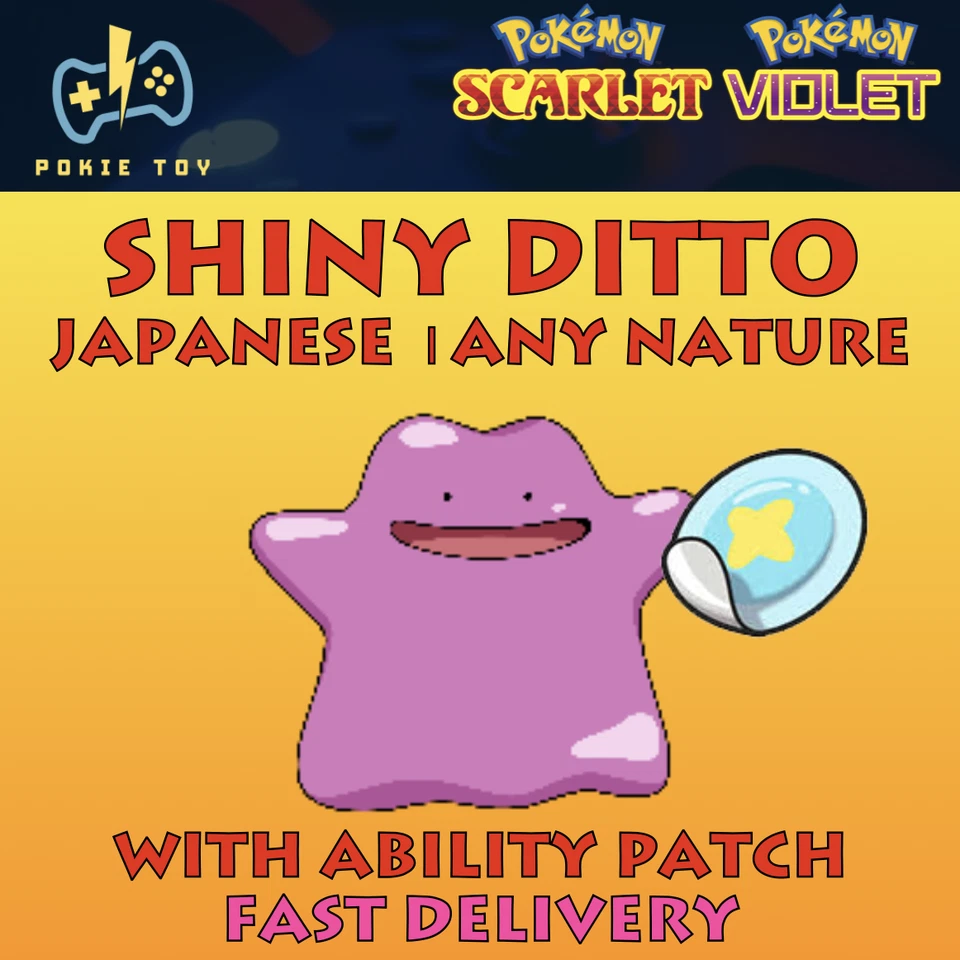 ANY NATURE Shiny Ditto with Ability Patch Japanese 6IV | POKEMON SCARLET VIOLET - Image 1 of 1