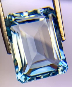 20.85 CT AAA+SANTA MARIA BLUE QUARTZ OCTAGON BRAZIL GEMSTONE CHRISTMAS GIFT - Picture 1 of 3