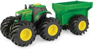 Tomy #LP68155 John Deere 8" Monster Treads Tractor & Wagon 🆕 - Picture 1 of 5