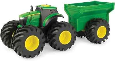 Tomy #LP68155 John Deere 8" Monster Treads Tractor & Wagon 🆕 - Image 1 of 4