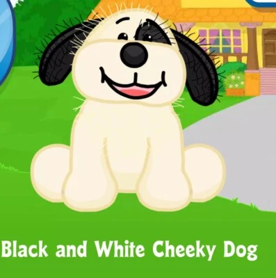 Webkinz Black & White Cheeky Dog Code ONLY GANZ Virtual Pet 2008 Shipped  - Image 1 of 3