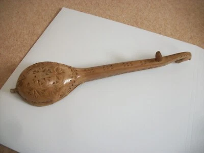 Antique Hand Carved Horse Head Gusle Fiddle Balkan Fiddle String Instrument-RARE - Image 1 of 4