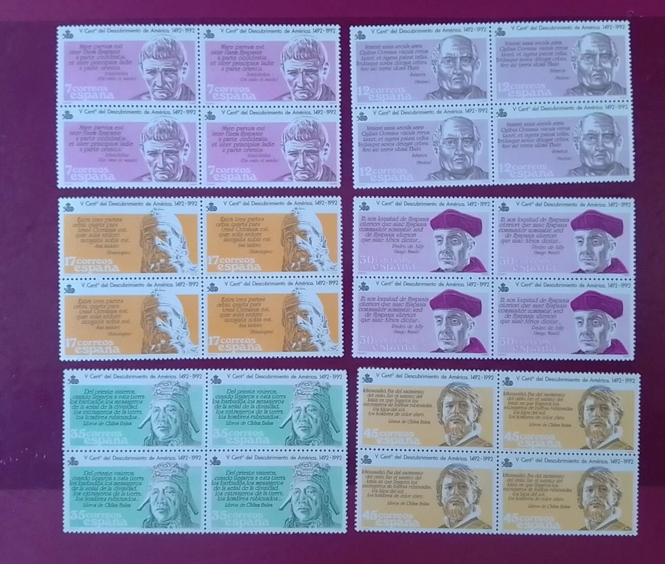 SELLOS ESPAÑA MNH 1986 BLOQUES 4 DESCUBRIMIENTO DE AMÉRICA  - Imagen 1 de 1