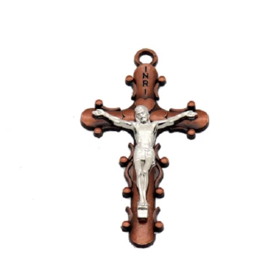 grande pingente de prata esterlina 925 cruz de cobre crucifixo jesus 24" masculino - Imagem 1 de 4