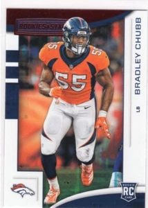Tarjeta de novato paralela roja Bradley Chubb 2018 de novato y estrellas - Imagen 1 de 1