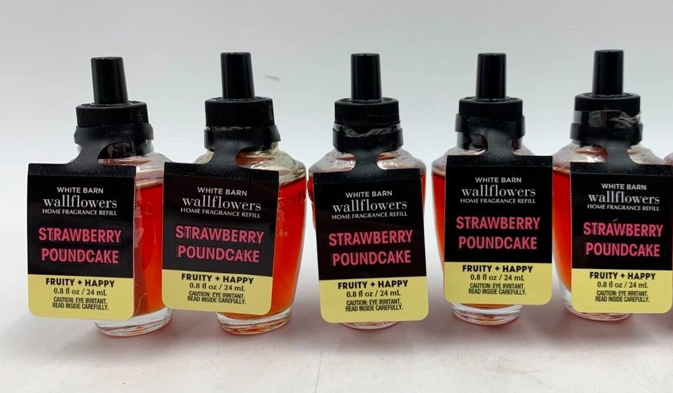 Bath & Body Works Strawberry Pound Cake Wallflower Refill Bulbs S/5 #1099 - Image 1 of 1