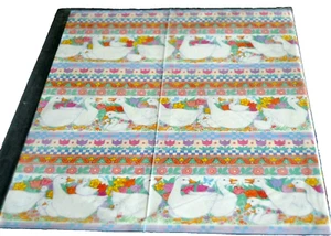 GEESE & FLOWERS Gift Wrap 2 Sheets w/Gift Cards NIP Current, Inc. Vintage 1980's - Picture 1 of 3