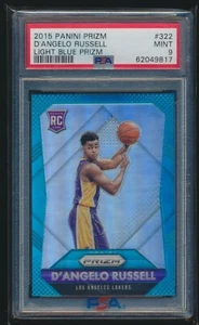 2015 Panini Prizm # 322 D'Angelo Russell Light Blue /199 RC PSA 9 Rookie Lakers - Bild 1 von 2