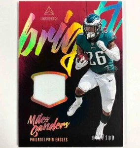 2020 Panini Luminance Miles Sanders Relic Philadelphia Eagles Jersey Card /100 - Bild 1 von 1