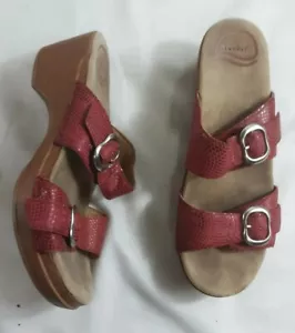 Sandalias zueco Dansko Sophie con hebilla deslizante, para mujer 8,5-9/EU 39, rojas - Imagen 1 de 10