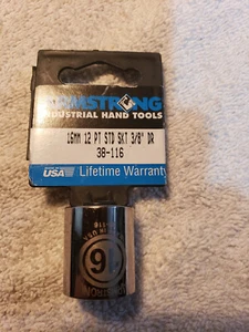 Armstrong 3/8" Antrieb 16 mm metrisch 12 Punkt Chrom Steckschlüssel. 38-116 USA NOS - Bild 1 von 7