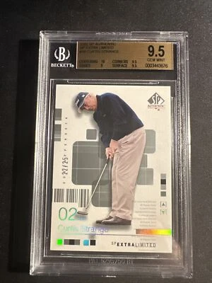 Curtis Strange 2002 SP Authentic Upper Deck SP Extra Limited /25 Silver BGS 9.5 - Image 1 of 2