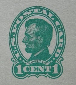 USA American POSTAL CARD 1 Cent PRESIDENT ABRAHAM LINCOLN c1917 Unused - Picture 1 of 3