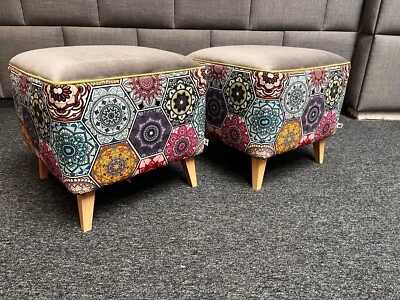 Handmade cube footstool - Image 1 of 4