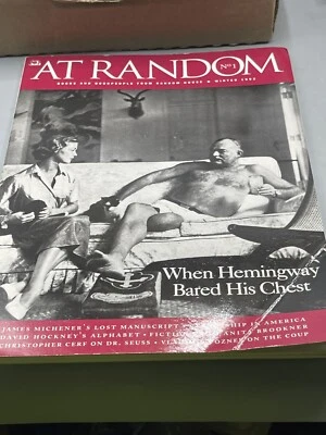 At Random, No. 1, "When Hemingway Bared His Chest" Winter 1992. - Image 1 of 4