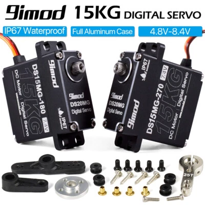 9imod DS15MG 15KG Metal Gear Digital Servo für 1:8 1:10 RC SCX10 TRX4 D90 Auto - Bild 1 von 4