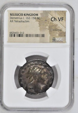 Seleucid Kingdom Demetrius I 162-150 BC AR Tetradrachm NGC Ch VF
