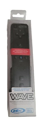 Intec Wave Wireless Nintendo Wii Non-Slip Remote Controller Black New in Box - Image 1 of 4