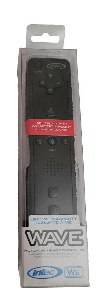 Intec Wave Wireless Nintendo Wii Non-Slip Remote Controller Black New in Box - Image 1 of 4