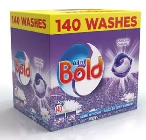 140 Cialde Audaci Tutto in 1 Cialde Detersivo Lavaggio Compresse Capsule Cialde 2 x 70 - Foto 1 di 6