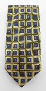 Men's VALENTINO 'Italian' Black Gold Blue Silk Neck Tie - Picture 1 of 4