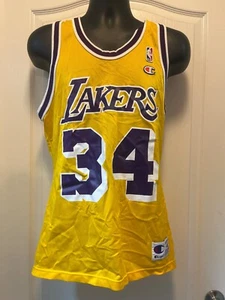 Vintage Lakers Shaquille O’Neal 34 Basketball Trikot Größe 40 — KOSTENLOSER VERSAND - Bild 1 von 4