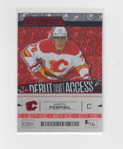 23/24 UD Credentials Calgary Flames Martin Pospisil DTA Red RC #155 Ltd #/349 - Bild 1 von 2