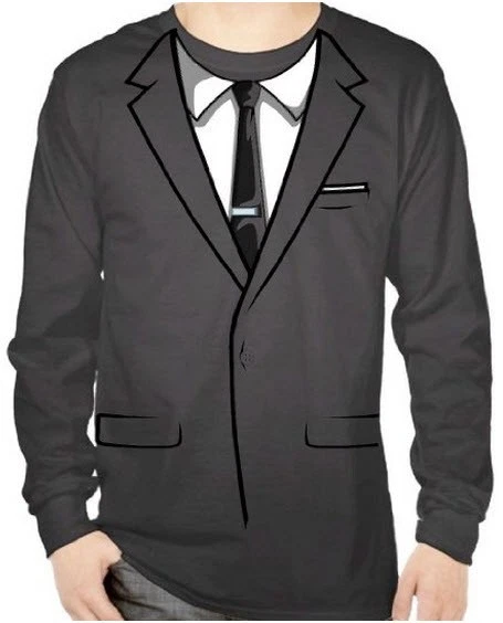 Esmoquin de manga larga para adultos programa de televisión Sterling Archer traje disfraz camiseta Foto 1 de 1