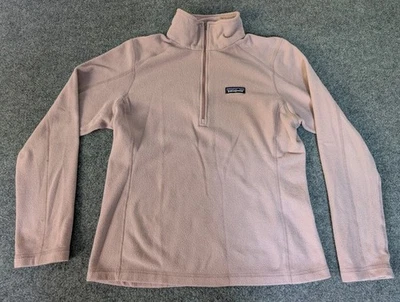 Patagonia Women’s Medium Micro D 1/4 Zip Pullover Fleece Jacket 26278 Rose Pink - Image 1 of 4