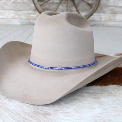 Banda para sombrero de piedra azul Foto 1 de 4