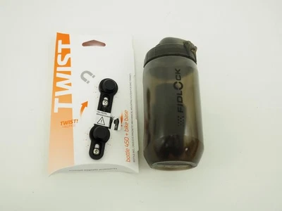 NEW! FidLock TWIST 450ml Bottle + Bike Base Smoke 15.22 fl oz Cageless Latching