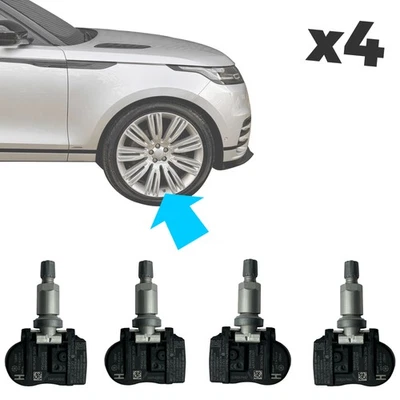 4x OE Tyre Pressure Monitor System TPMS Sensors for Range Rover L405 Valves - Image 1 of 4