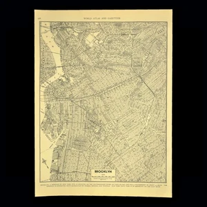 Vintage BROOKLYN Map of New York City StreetMap 1940s Old Original Antique - Picture 1 of 9