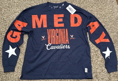 NEW Pressbox Virginia Cavaliers Women's "Gameday" Oversized Long Sleeve Shirt - Image 1 of 3