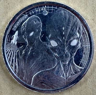 2023 Ghana 10 Cedis Half Ounce Silver Alien Coin - Image 1 of 2