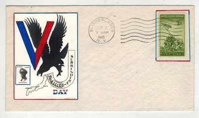 WW2 Patriotic LEGALLEZ HANDPAINTED VJ DAY MACARTHUR & 929 IWO JIMA MARINES - Image 1 of 2