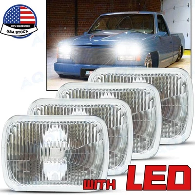 4PCS  white 6K LED Headlights Hi/Lo Sealed Beam For GEO STORM 1990-1991 Foto 1 de 4