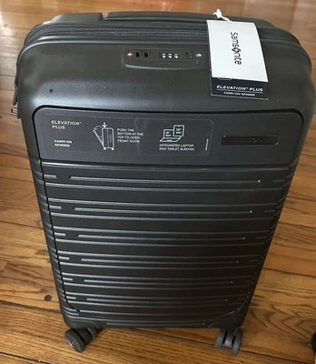 NWT Samsonite Elevation Plus 23" Hardside Carry-On Spinner TRIPLE BLACK Suitcase - Image 1 of 4